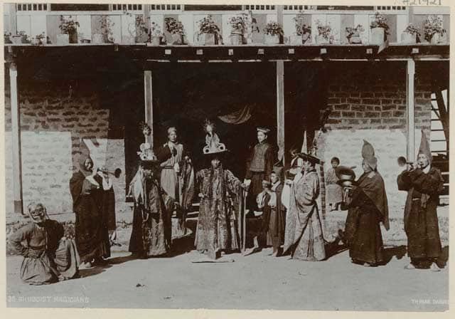 Archival ritual scene associated with Ging Monastery, photographed by Theodor Paar, c. 1899
