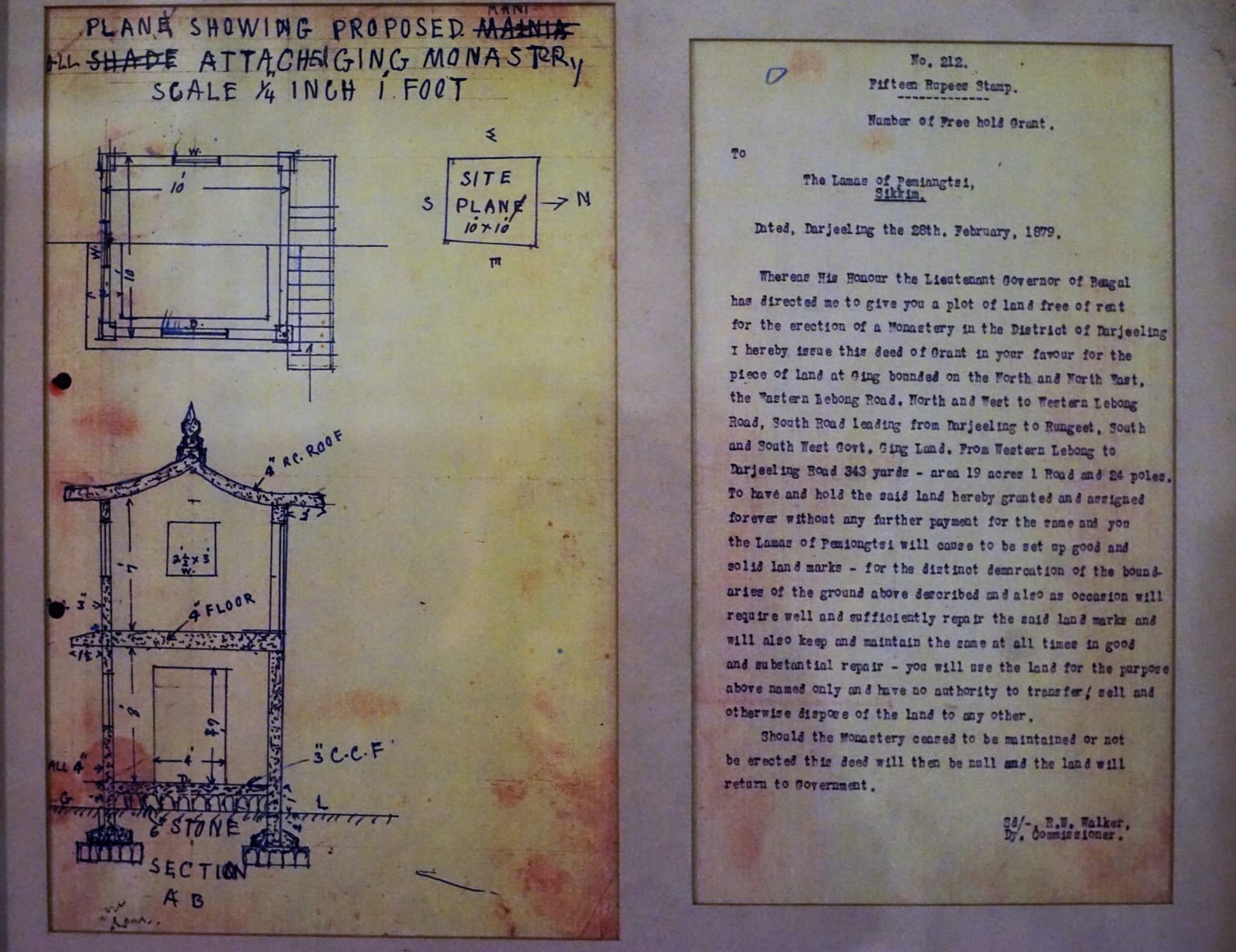 Freehold land grant deed, 28 February 1879