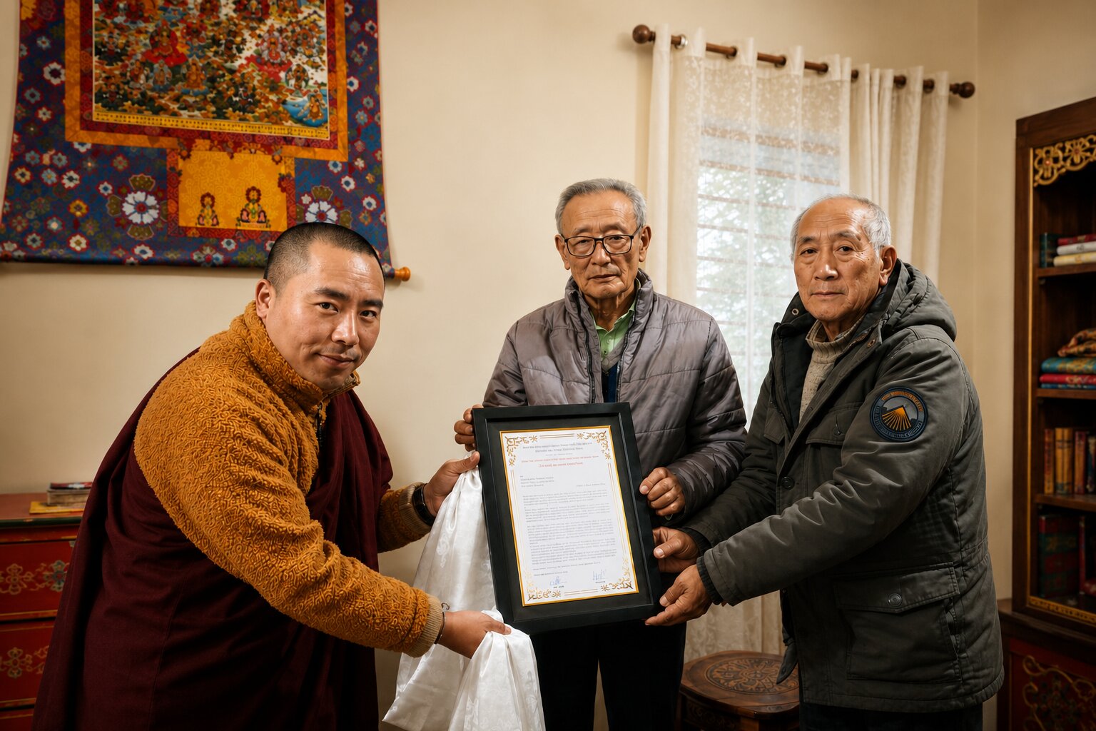 Felicitation ceremony for Yap Yeshi Dorjee at Sangchen Thongdrol Ling, January 2026