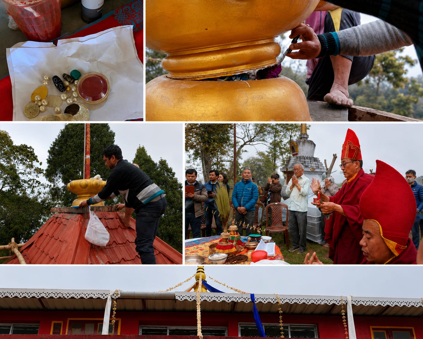 Reinstallation and consecration rituals associated with the Genjira at Sangchen Thongdrol Ling, March 2022