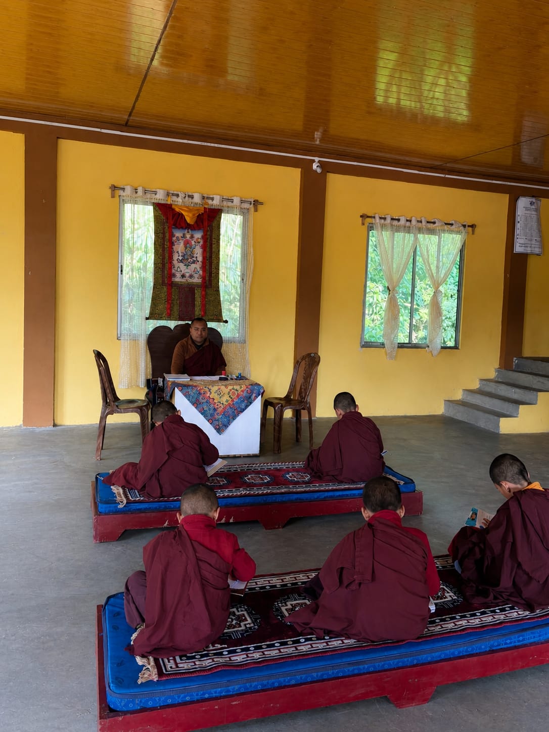Monastic examination at Ging Monastery
