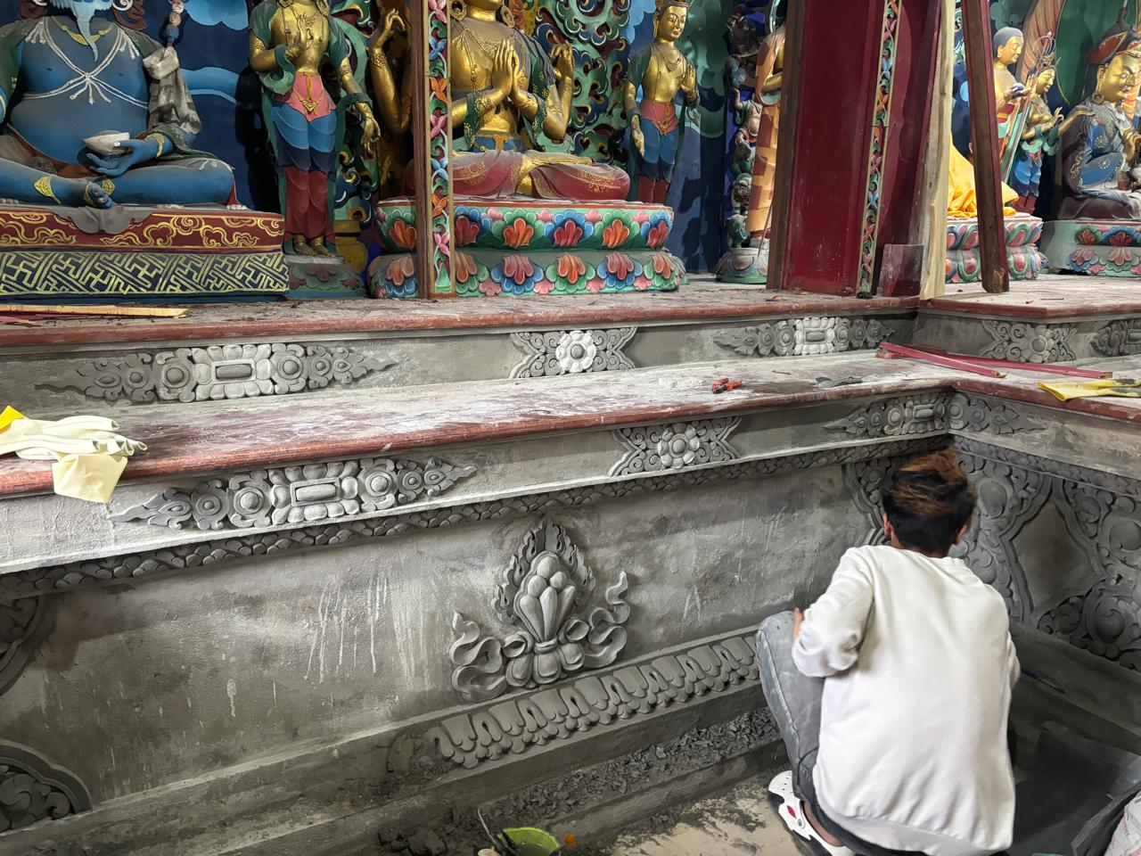 Restoration work underway at Sangchen Thongdrol Ling
