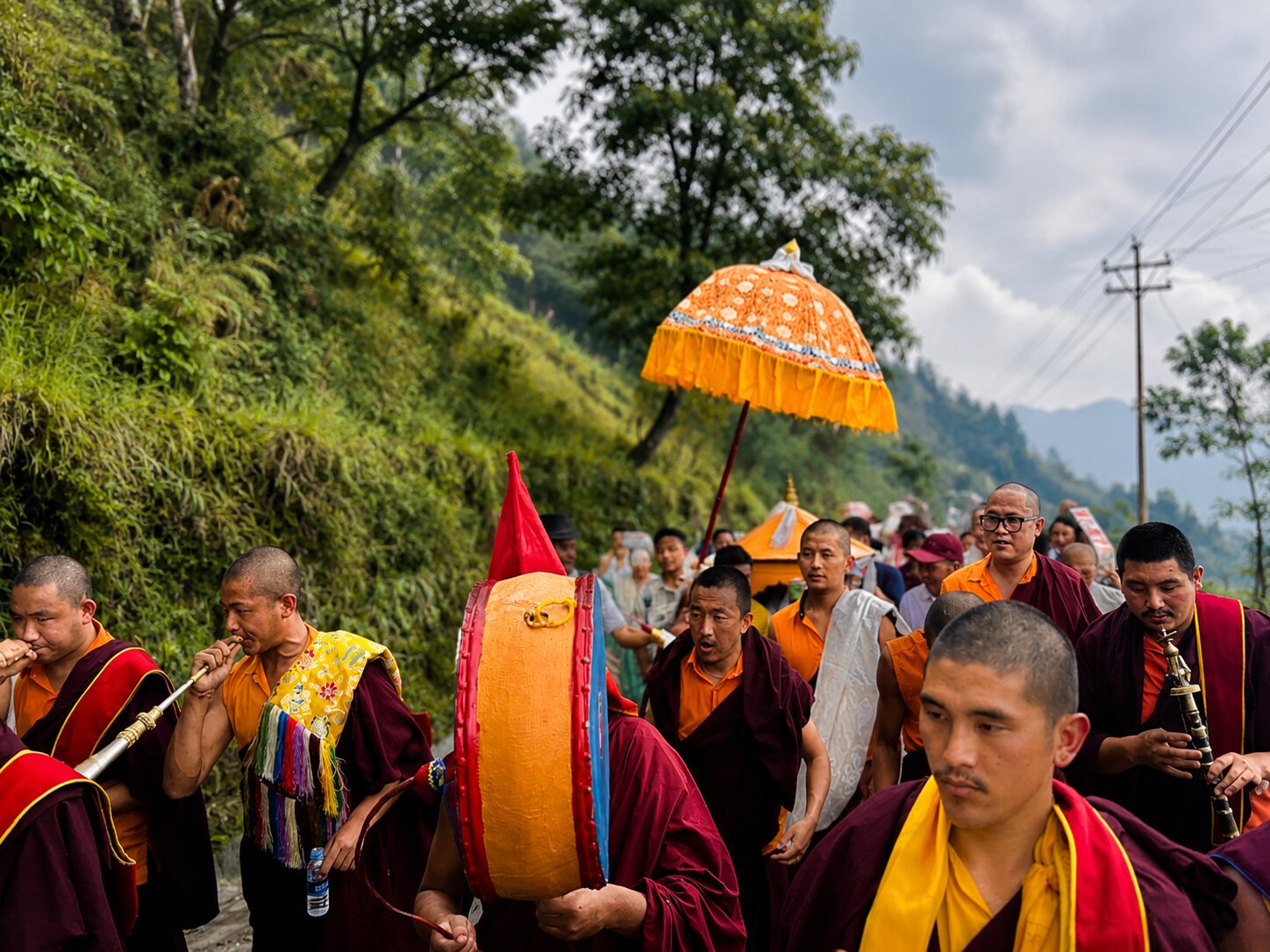 Saga Dawa procession at Sangchen Thongdrol Ling, July 2025